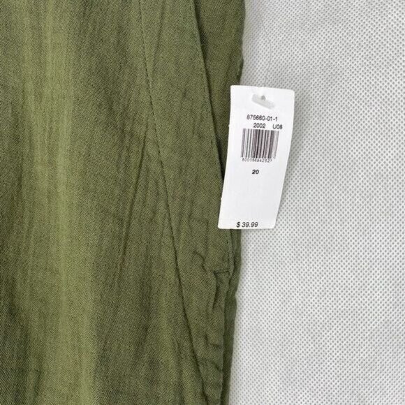 NWT Old Navy Womens High-Waisted stretchy  Tapered Pants for Olive green size 20 - Picture 3 of 14